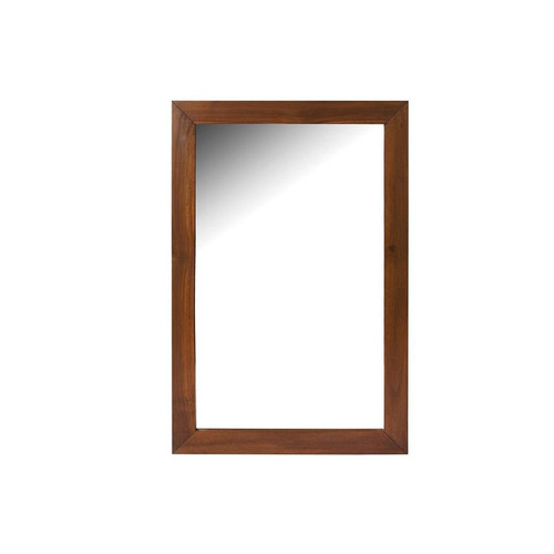 Vente-Unique - Miroir rectangulaire en teck foncé - 60 x 90 cm - AMLAPURA - Vente-Unique