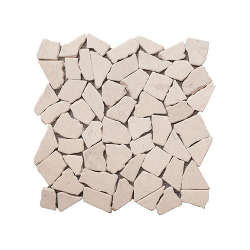 Vente-Unique - Mosaïque sol et mur en marbre crème - pack de 1m² - POESY - Carelage sol