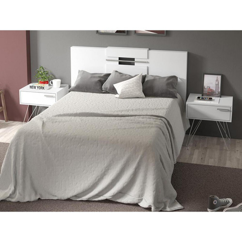 Vente-Unique - Tête de lit extensible MARABA - 150/160 cm - Blanc - Têtes de lit 2