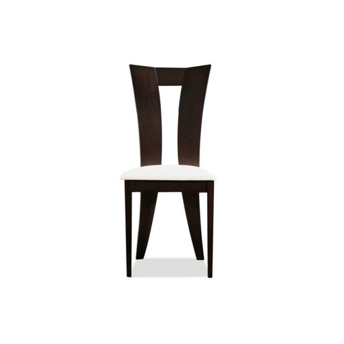 Vente-Unique Lot de 6 chaises TIFFANY - Hêtre massif - Coloris : Wengé et blanc