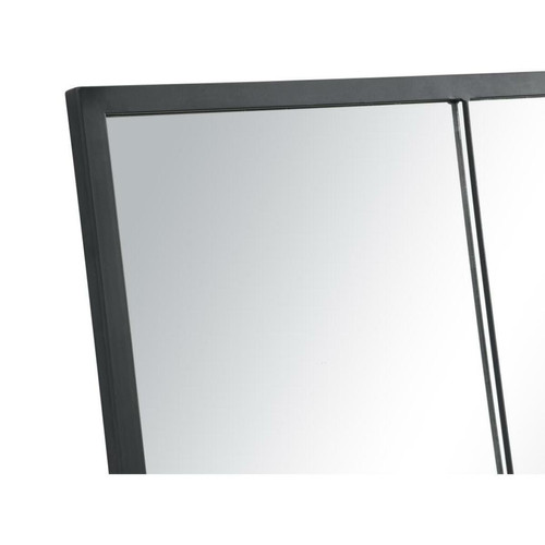 Miroirs Miroir fenêtre industriel en fer - L.105 x H.150 cm - Noir - BELLAGIO