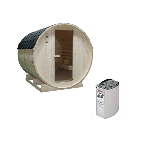 Saunas traditionnels Sauna d'extérieur 6 places avec poêle 8KW - L185 x P220 x H190 cm - ISOKYRO