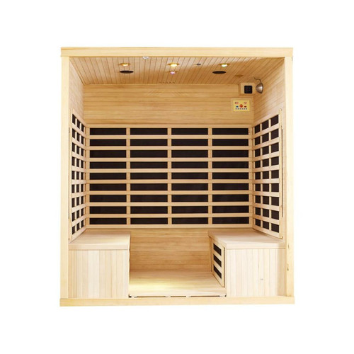 Vente-Unique Sauna Infrarouge 4/5 places à vitres fumées Gamme Prestige TROMSO - L180*P160*H200 cm - 3060 W