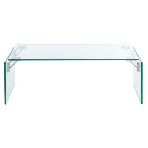 Vente-Unique Table basse en verre trempé - Transparent - MADRO