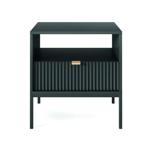 Chevet Table de chevet 1 tiroir et 1 niche - Noir - LIOUBA de Pascal Morabito