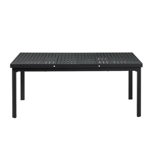 Ensembles tables et chaises Table de jardin extensible  en aluminium 180/240cm - Anthracite - NAURU de MYLIA