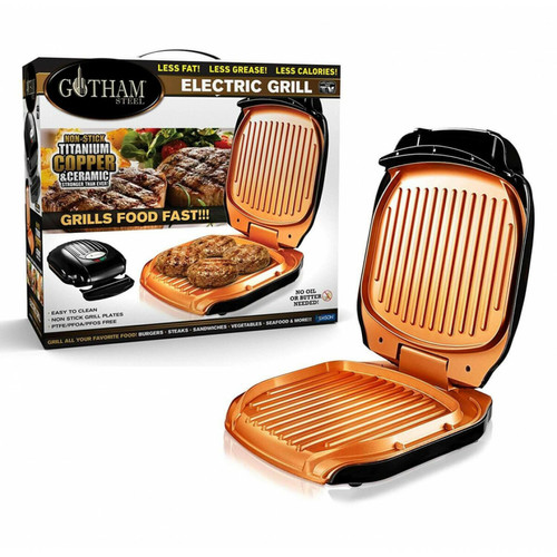 Venteo - Grill PERFECT électrique GOTHAM STEEL - Venteo™  - Grill électrique avec un bac récupérateur de graisse - Noir - Adulte Venteo  - Pierrade, grill