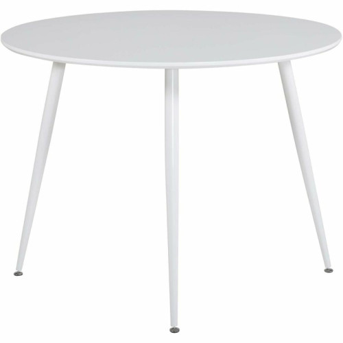 Venture Home - Table de repas ronde Plaza 100 cm blanc. - Tables à manger Non pliante