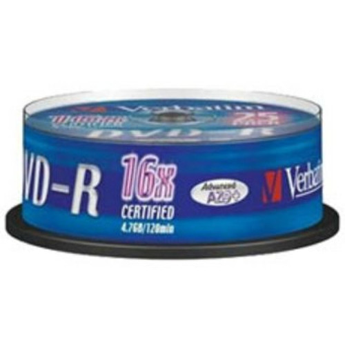 Verbatim - DVD-R Verbatim 43522 16x 25 pcs Verbatim  - Lecteur DVD - Enregistreurs DVD- Blu-ray