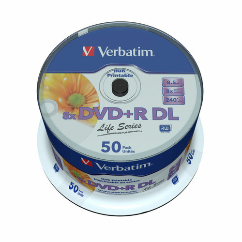 DVD Vierge Verbatim DVD+R DL 8.5 Go 8x 240 min (par 50, spindle)