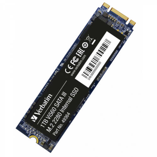 Verbatim - Vi560 S3 Disque Dur SSD Interne 1To SATA III M.2 560MB/s Bleu - SSD Interne M.2