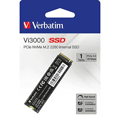 Verbatim - Vi3000 PCIe NVMe M.2 SSD 1TB - Verbatim