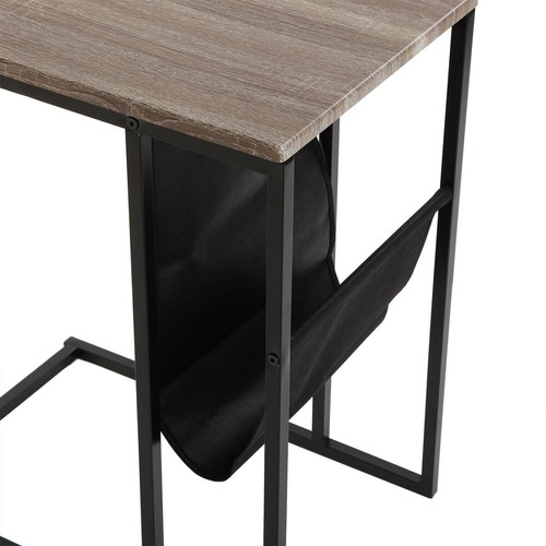 Tables d'appoint Table d'appoint pour le salon ou chambre Mungati 52x35x61cm,Bois et métal, Marron et noir
