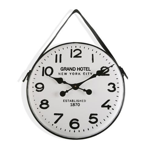 Horloges, pendules VERSA Horloge Murale pour la Cuisine, Pendule pour Salon Vredenburg 40x5x40cm,Métal, Blanc