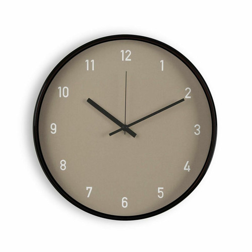 Horloges, pendules VERSA Horloge Murale Versa Beige Verre Plastique 4 x 30 x 30 cm