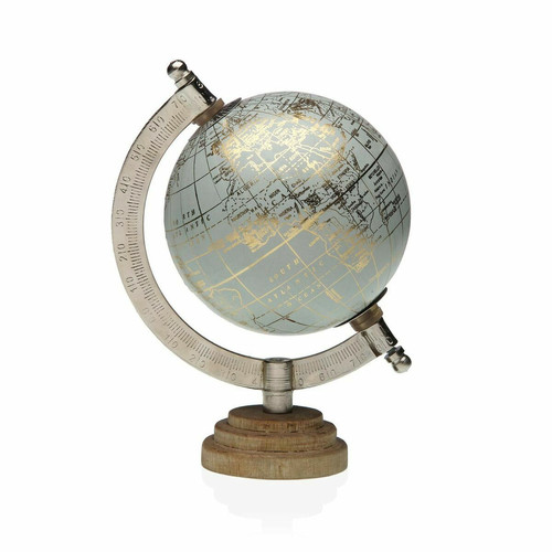 VERSA - Globe terrestre Versa Blanc Acrylique Bois 10 x 18 x 12 cm VERSA  - Globe terrestre déco Globes