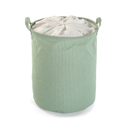 VERSA - Panier à linge Versa Vert Polyester Coton Nylon (38 x 48 x 38 cm) VERSA  - Entretien du linge