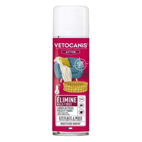 Vetocanis - VETOCANIS Spray Anti-Puces er Anti-Tiques - Pour Habitat - Anti-parasitaire pour chien Vetocanis