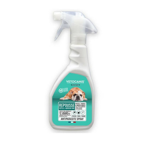 Hygiène et soin pour chien Vetocanis VETOCANIS Spray anti-puces, anti-tiques et anti-moustiques - Pour Chien - 500 ml