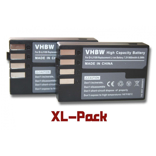 Vhbw - 2x vhbw batterie Set 900mAh pour caméra Pentax K-S2 comme D-Li109. Vhbw  - Batterie Photo & Video