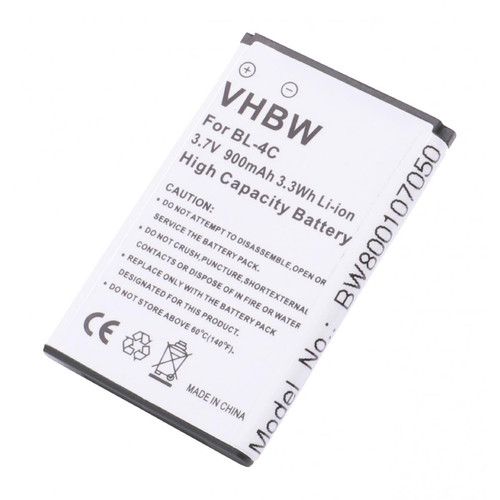 Vhbw - Batterie Li-Ion vhbw 900mAh (3.7V) pour téléphone portable, Smartphone SVP HDDV-8310, MP-300, T-100, T618, T628, T700, T718 comme BBA-07, BK-BL-4C. Vhbw  - Batterie téléphone