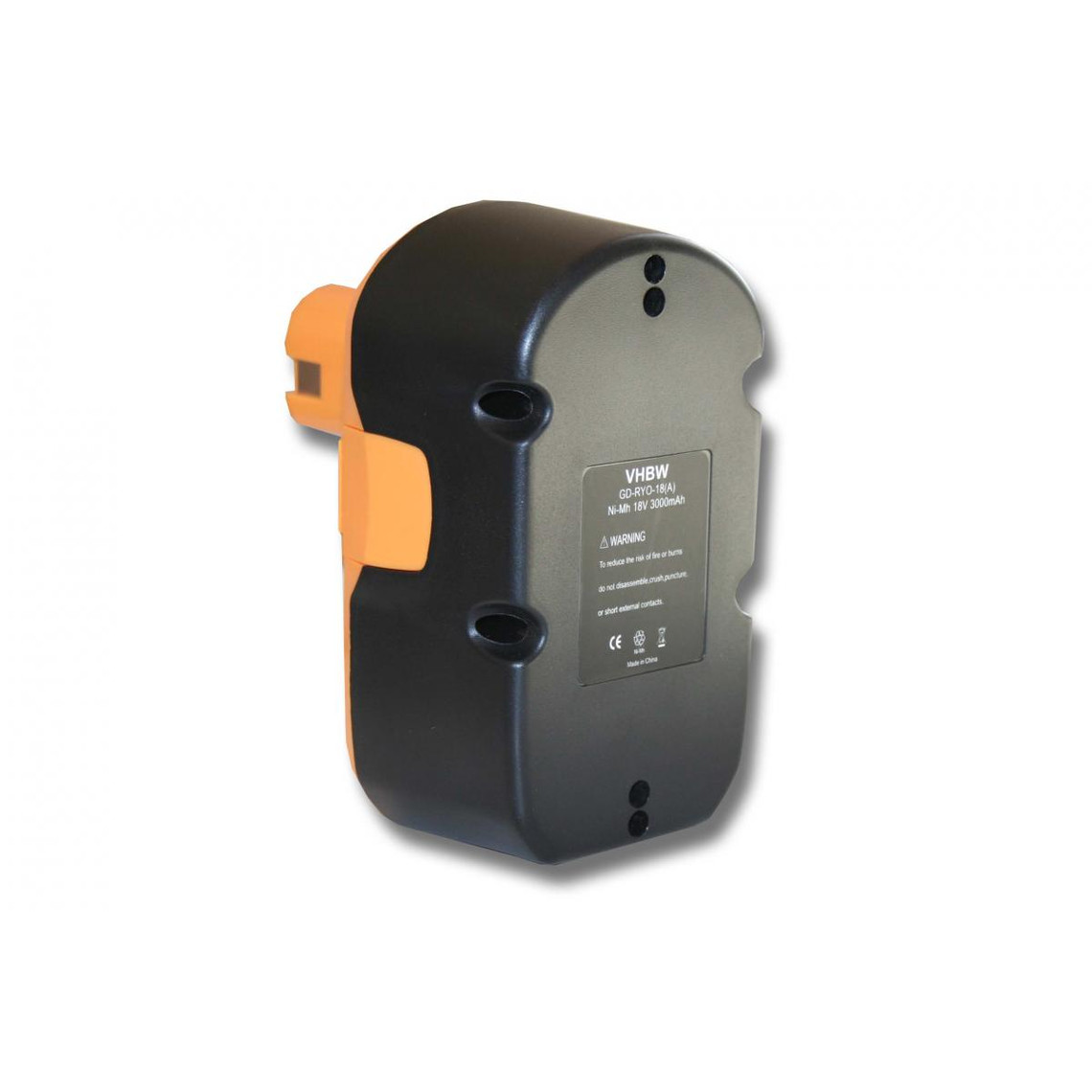 Vhbw Batterie NI-MH 3000mAh noir/jaune pour RYOBI remplace ABP1801, ABP1803, BCP1817/2SM, BPP-1813 etc.