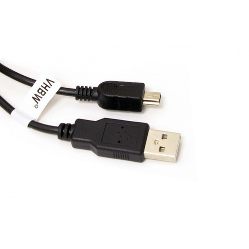 Vhbw - Câble USB A-Mini-B 5 pôles noir/black, longueur 1m, pour CANON POWERSHOT, remplace Canon IFC-300PCU / Nikon UC-E3 / Pentax I-USB6 / Sony VMC-14UMB2 Vhbw  - Câble et Connectique