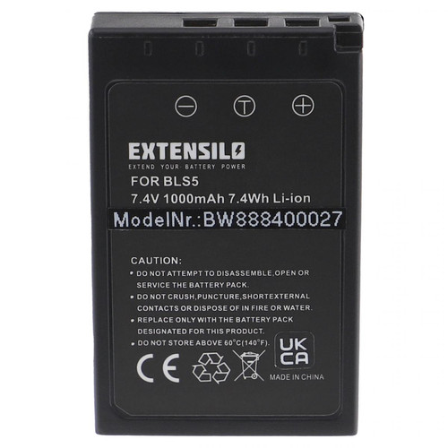 Vhbw - EXTENSILO 1x Batterie remplacement pour Olympus PS-BLS5 pour appareil photo, reflex numérique (1000mAh, 7,4V, Li-ion) avec puce d'information Vhbw  - Accessoire Photo et Vidéo