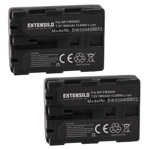 Vhbw - EXTENSILO 2x Batteries compatible avec Hasselblad HV appareil photo, reflex numérique (1900mAh, 7,2V, Li-ion) Vhbw - Batterie Photo & Video