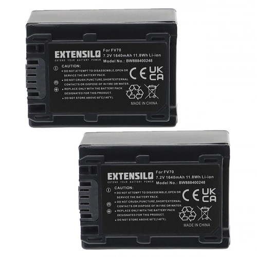 Vhbw - EXTENSILO 2x Batteries compatible avec Sony DCR-DVD450E, DCR-DVD450, DCR-DVD505E appareil photo, reflex numérique (1640mAh, 7,2V, Li-ion) Vhbw  - Batterie Photo & Video
