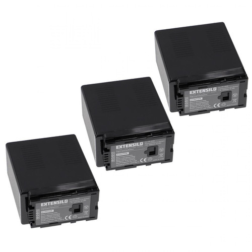 Vhbw - EXTENSILO 3x Batteries compatible avec Panasonic AG-AC130AP, AG-AC160, AG-AC160A appareil photo, reflex numérique (7800mAh, 7,2V, Li-ion) Vhbw  - Batterie Photo & Video