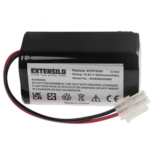 Vhbw - EXTENSILO Batterie compatible avec Ecovacs Deebot CEN640, CEN646, CEN660, CR120 aspirateur, robot électroménager (3000mAh, 14,8V, Li-ion) Vhbw  - Electroménager