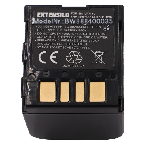 Vhbw - EXTENSILO Batterie compatible avec JVC GZ-MG67, GZ-MG70, GZ-MG77 appareil photo, reflex numérique (1500mAh, 7,4V, Li-ion) Vhbw  - Accessoire Photo et Vidéo