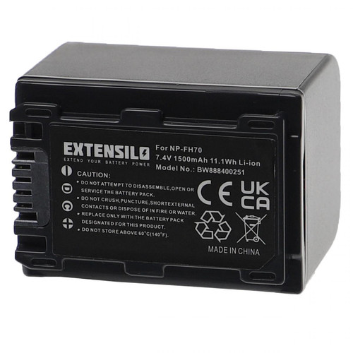 Vhbw - EXTENSILO Batterie compatible avec Sony CR-HC51E, DCR-30, DCR-DVD103, DCR-DVD105 appareil photo, reflex numérique (1500mAh, 7,4V, Li-ion) Vhbw  - Batterie Photo & Video