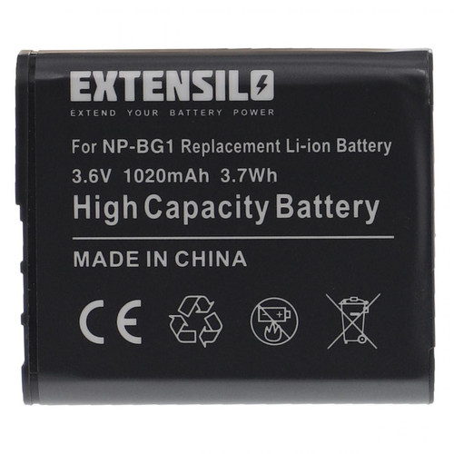 Vhbw - EXTENSILO Batterie compatible avec Sony Cyber-Shot DSC-H9B, DSC-H90, DSC-H90B, DSC-HX10V appareil photo, reflex numérique (1020mAh, 3,6V, Li-ion) Vhbw  - Accessoire Photo et Vidéo