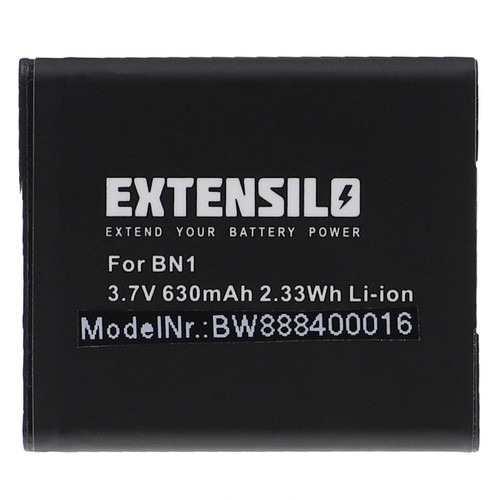 Batterie Photo & Video Vhbw EXTENSILO Batterie compatible avec Sony Cybershot DSC-WX100, DSC-W730, DSC-W810, DSC-W830 appareil photo, reflex numérique (630mAh, 3,7V, Li-ion)