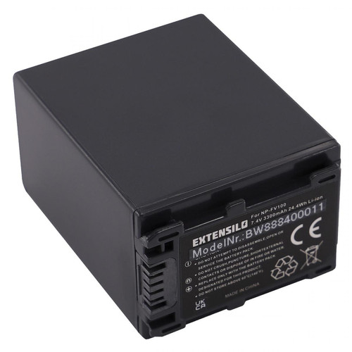 Vhbw - EXTENSILO Batterie compatible avec Sony DCR-SR68E, DCR-SR78E, DCR-SR77E, DCR-SR87E appareil photo, reflex numérique (3300mAh, 7,4V, Li-ion) Vhbw  - Accessoire Photo et Vidéo