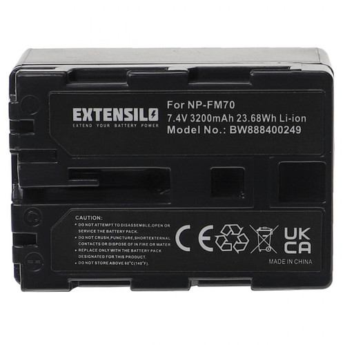 Vhbw - EXTENSILO Batterie compatible avec Sony DCR-TRV840, DCR-TRV950, DSC-F707, DSC-F717 appareil photo, reflex numérique (3200mAh, 7,4V, Li-ion) Vhbw  - Accessoire Photo et Vidéo