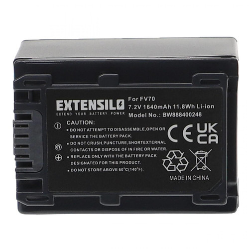 Vhbw - EXTENSILO Batterie compatible avec Sony HDE-SX43E, HDE-SX65E, HDR-CX100E, HDR-CX105E appareil photo, reflex numérique (1640mAh, 7,2V, Li-ion) Vhbw  - Batterie Photo & Video