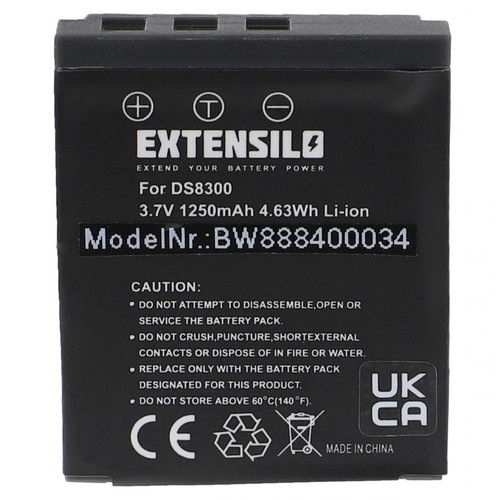 Vhbw - EXTENSILO Batterie remplacement pour 02491-0028-00, 02491-0028-01, 02491-0028-05 pour appareil photo, reflex numérique (1250mAh, 3,7V, Li-ion) Vhbw  - Accessoire Photo et Vidéo