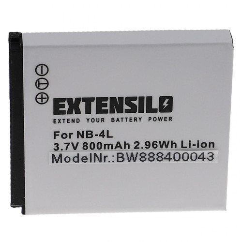 Vhbw - EXTENSILO Batterie remplacement pour Canon NB-4L pour appareil photo, reflex numérique (800mAh, 3,7V, Li-ion) Vhbw  - Batterie Photo & Video