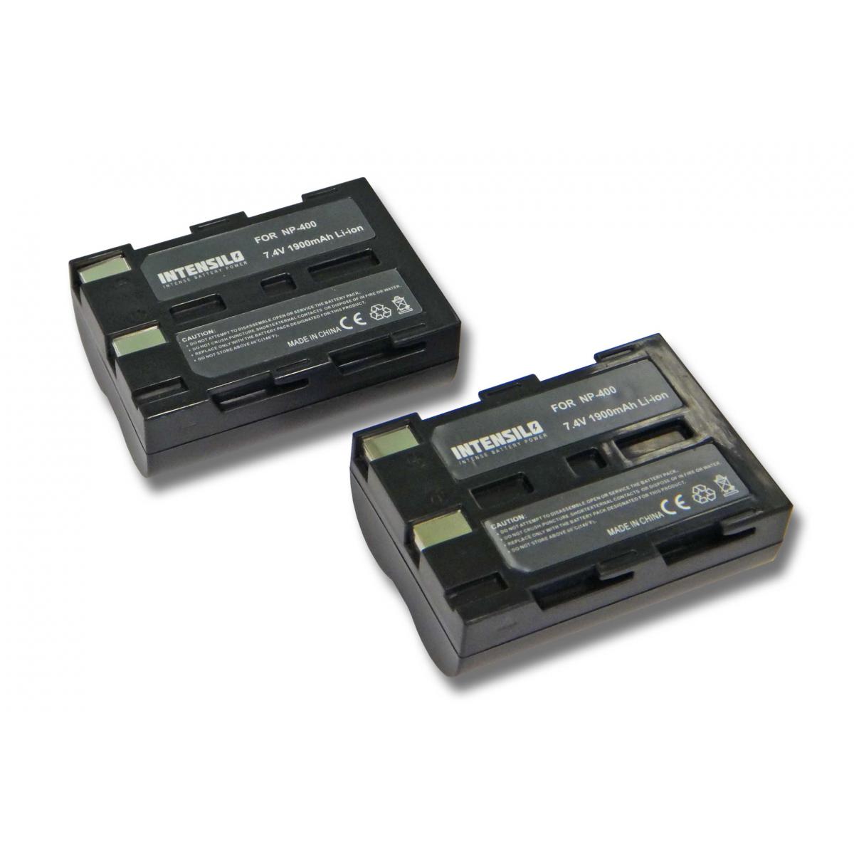 Vhbw INTENSILO 2x Li-Ion Batterie 1900mAh (7.4V) pour appareil photo, caméscope, caméra vidéo Sigma SD1, SD14, SD15 comme NP-