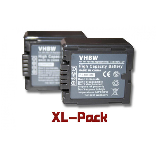 Vhbw - set de 2 batteries vhbw 1000mAh pour appareil photo Panasonic HS100 HS200 HS300 HS700 HS3000 HDC-SX5 HDC-TM350 HDC-TM700 SDR-H20 H40 H50 H60 H80 Vhbw  - Batterie Photo & Video