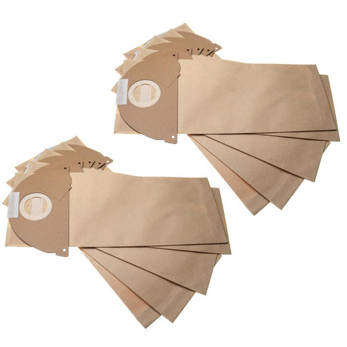 Vhbw - vhbw 10x sacs compatible avec Kärcher K 2301, K 4000, K 4000 Plus, K 4000 TE, S 4125 aspirateur - papier, 42,4cm x 16,9cm, couleur sable Vhbw  - Marchand Sac aspi
