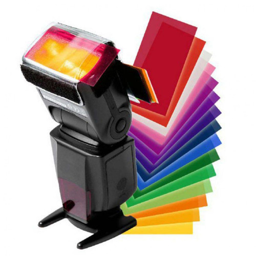 Vhbw - vhbw 12x Filtres de couleur compatible avec Canon Speedlite 600EX flash, appareil photo - Kit avec fixation, plastique Vhbw - Flash et Torche