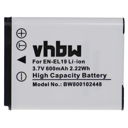 Vhbw - vhbw 1x Batteries compatible avec Nikon CoolPix S3300, S4100, S4150, S3700, S3600, S3500 appareil photo, reflex numérique (600mAh, 3,7V, Li-ion) Vhbw  - Accessoire Photo et Vidéo