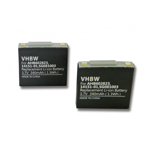 Vhbw - vhbw 2x batterie compatible avec Casque audio sans-fil GN Netcom Jabra GN9125 Mini. Remplace: 14151-01, AHB602823  (340mAh, 3.7V, Li-Polymer) Vhbw  - Batteries électroniques