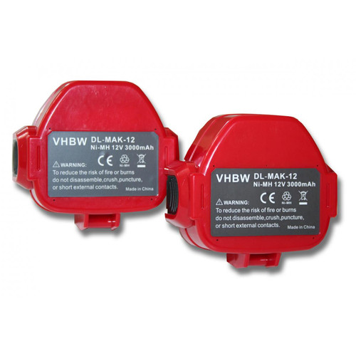 Vhbw - vhbw 2x batterie compatible avec Makita ML123 Fluorescent Automotive Light, ML124, UB120D, UB120DWA, UB120DWB outil électrique (3000mAh NiMH 12V) Vhbw  - Clouterie