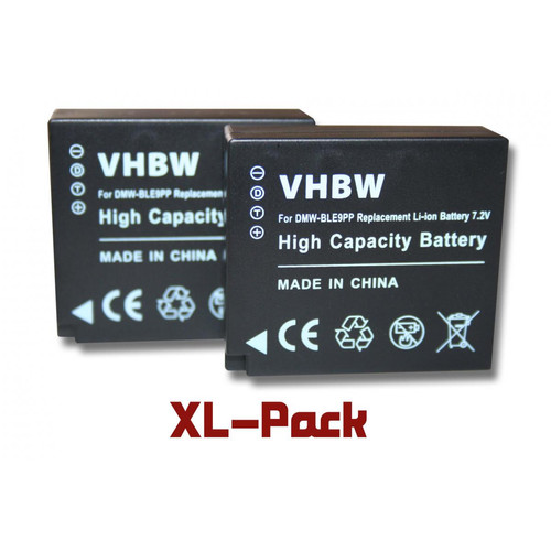 Vhbw - vhbw 2x batterie compatible avec Panasonic Lumix DMC-GX80, DMC-GX80W, DMC-GX80K, DMC-GX80H, DMC-TZ101 appareil photo APRN (750mAh, 7,2V, Li-ion) Vhbw  - Accessoires et consommables