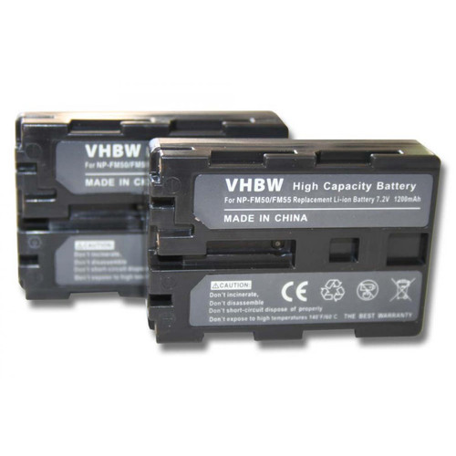Vhbw - vhbw 2x Batteries compatible avec Sony MVC-CD Serie MVC-CD350, MVC-CD400, MVC-CD500 caméra vidéo caméscope (1400mAh, 7,4V, Li-ion) Vhbw  - Accessoire Photo et Vidéo